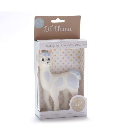 Lil' Llama Baby Teething Toys, Llama Teether for Toddler & Baby Boys and Girls, 100% Natural Rubber BPA-Free Squeaky Baby Toy, Soothe Sore Itchy Gums & Teething Pain (Llama)