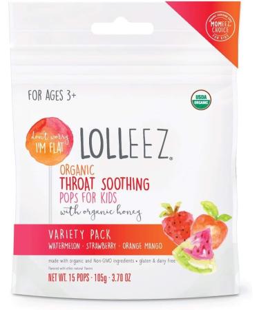 Organic Lolleez Throat Soothing Pops for Kids - Cold & Flu Season Relief Variety Pack - Buy Online on GoSupps.com