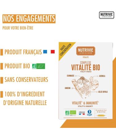 NUTRIVIE Organic Vitality Complex Bulbs Made in France - Buy Online on GoSupps.com