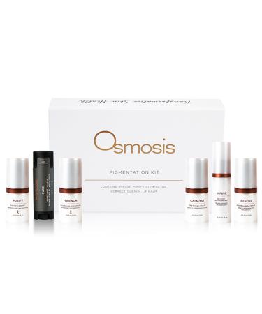 Osmosis Pigmentation Deluxe Kit 6 Piece Skin Care Regimen Helps Reduce Appearance of Dark Spots for Even Skin Tone Travel Size