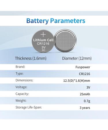CR1216 ECR1216 DL1216 3V Lithium Button Cell Batteries for Timex Watch Tea Light 5pk(25pcs) - Buy Online on GoSupps.com