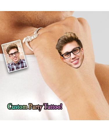 Personalized Face Temporary Tattoo 50/70/100Pieces Custom hoto Fun Face - Party Favors for Birthday Party Christmas Wedding Bride Groom Decor - Buy Online on GoSupps.com