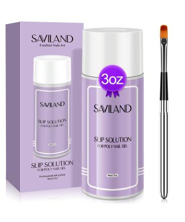 Saviland Slip Solution Kit - 90ml Poly Nail Gel Extension Clear Liquid Solution Anti-stick Tools with Nail Art Brush Starter Kit for Poly Extension Nails Shaping Home DIY Clear-Slip Solution - Buy Online on GoSupps.com