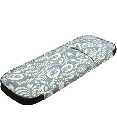 Katech Knitting Needles Case - Portable Travel Crochet Hooks Storage Bag with Transparent Pocket - Blue - Buy Online on GoSupps.com