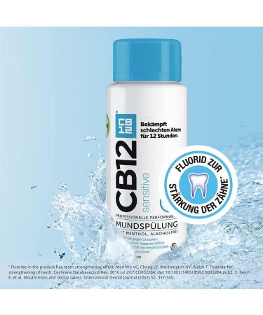 CB12 Sensitive Mouthwash for Sensitive Teeth - 12-Hour Freshness - 250ml (Pack of 2) - International Shipping Available - Buy Online on GoSupps.com