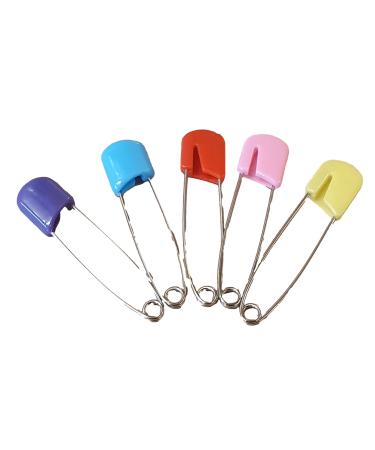 Fat-catz-copy-catz 5x Colourful Stainless Steel First Aid Kilt Safety Nappy Pins 5cm Length