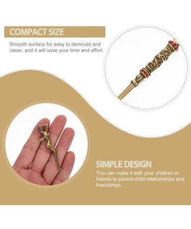 4pcs Mini Golden Powder Scoop Set for Earwax Removal and DIY Jewelry - Retro Micro Spoons - Buy Online on GoSupps.com