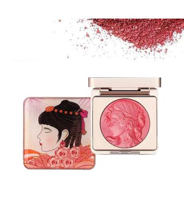 Embossed Smooth Powder Blush Palette For Cheeks Matte Face Powder Blush Palette Powder Blush Palette Girl Blush for Cheeks Natural Makeup Radiant Finis (Pink 1PCS) Pink 6 g (Pack of 1)