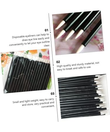 Balacoo 300 Pcs Disposable Eyeliner Makeup Brush Eye Tool Fiber Eyeliner Brush Gel Make up 9x0.7cmx3pcs Blackx3pcs - Buy Online on GoSupps.com