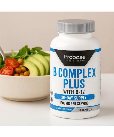 Probase Nutrition B Complex Plus with B-12 60 Capsules 30-Day Supply - Buy Online on GoSupps.com
