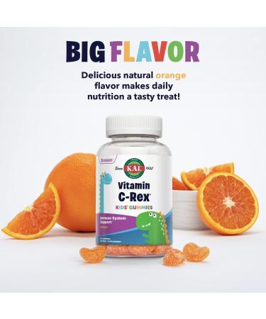 KAL Vitamin C-Rex Kids Gummies - Immune, Bone, Muscle & Skin Support - 60 Gummies - Buy Online on GoSupps.com