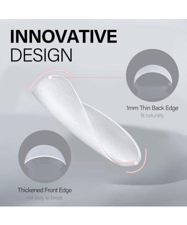 AILLSA Semi-Oval Nail Tips - 240 Pcs, Matte Soft Gel Pre-shaped Full Cover Acrylic Clear Fake Nails for Soak Off Extension - Short Oval 15 Sizes - Buy Online on GoSupps.com