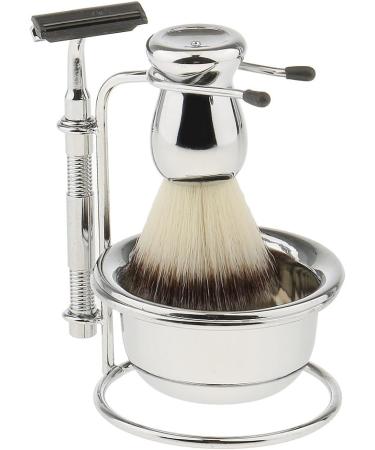 Premium Beard Shaving Set for Men - 3 Piece Kit with Brush Bowl & Safety Stand | Perfect Gift for Grooming - Buy Online on GoSupps.com