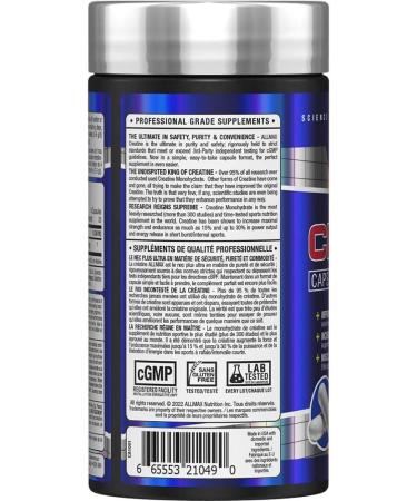 ALLMAX Nutrition - Creatine 3000 Creatine Monohydrate Capsules for Strength and Muscle Recovery Gluten Free & Fast Absorbing 3000 mg 120 Capsules - Buy Online on GoSupps.com