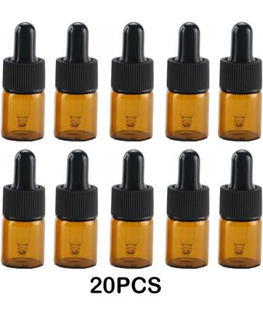FIOERDTUIE 20pieces Eco-friendly Mini Dropper Bottle Easy To Clean And Refill For Essential Oils Portable Dropper Bottle Glass 5ml - Buy Online on GoSupps.com