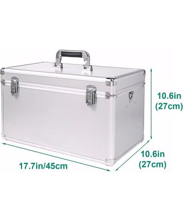 WHYATT Medicine Lock Box - Secure Aluminum Storage for Medications | 17.7x10.6x10.6in with Key | International Shipping Available - Buy Online on GoSupps.com