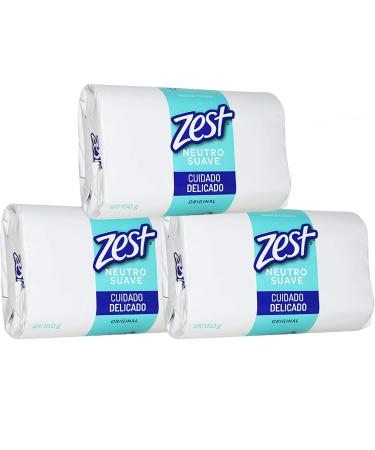 Zest Soap Neutral Jabon Neutro Cuidado Delicado Original 3 Pack 150 gr