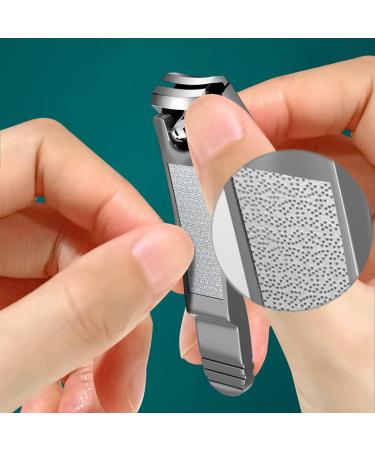 Jeopoom Stainless Steel Nail Clipper - Premium Curved Design for Safe and Precise Toenail & Fingernail Trimming - High-Quality Gray - Buy Online on GoSupps.com