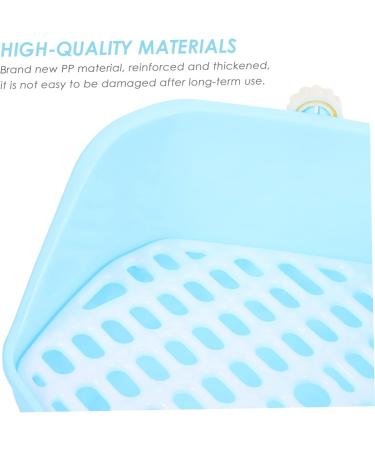 VANZACK Box Rabbit Toilet Bathtub Trays for Tub Bunny Stuff Hamster Potty Station Bunny Litter Pan Plastic 33X29.5X14CM Blue - Buy Online on GoSupps.com