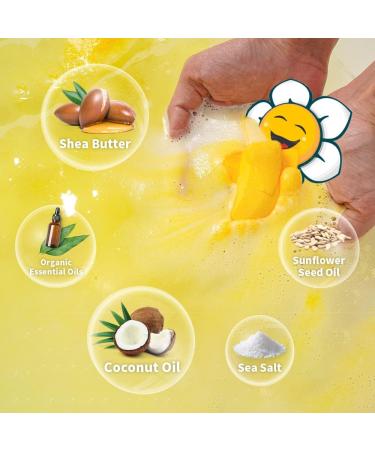 Daisy Encens Fruit Shaped Kids Bath Bombs Gift Set | 5 PCS Handmade Vegan Fizzies with Shea Butter | Fun & Moisturizing Bubble Bath for Boys and Girls - Buy Online on GoSupps.com