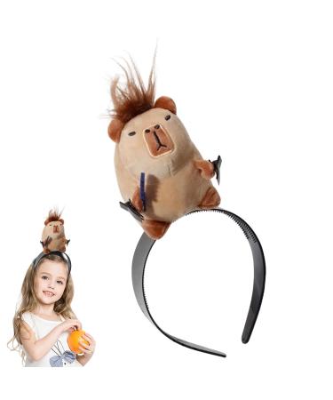 Generic Face Wash Headband - Makeup AnimalCartoon Capybara Headband Decor | Capybara Shape Face Washing Tool for Sports Shower Makeup Face Wash and Skincare Coffee