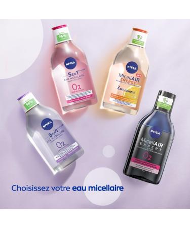 NIVEA MicellAIR SKIN BREATHE Micellar Water Sensitive Skin (5 x 400 ml) 3 in 1 make-up remover without fragrance or dye face eye & lip cleanser - Buy Online on GoSupps.com