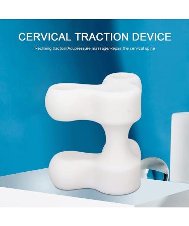 Neck Protection Cervical Tension Device | Shoulder Relaxer Pillow for Neck Pain Relief | Home Use Neck Support - Bianco - Buy Online on GoSupps.com