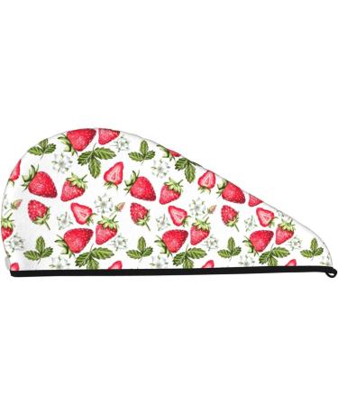 Strawberry1 Microfiber Hair Towel - Soft Super Absorbent Coral Velvet Wrap for Quick Drying Long Curly & Thick Hair | Ideal Women's Hair Cap - Buy Online on GoSupps.com