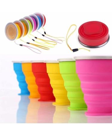 Digjobk Portable Silicone Toothbrush Cup - Foldable Telescopic With Lid - Ideal for Travel & Outdoor Use - Pink - Buy Online on GoSupps.com