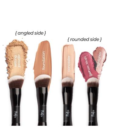 Ruby's Organics Dual Ended Makeup Brush - Multipurpose Foundation Concealer Blush & Powder Tool | Flawless Finish & Cruelty-Free - Buy Online on GoSupps.com