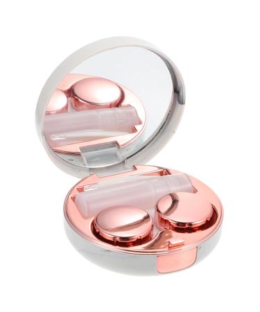 HOMSFOU 1 Set Box Contact Lens Case Plastic White Travel Storage Box Household