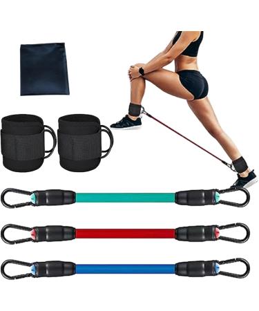 Buy Adjustable Ankle Resistance Band Set - Portable Leg Exercise Bands for Strength Training & Travel - Buy Online on GoSupps.com