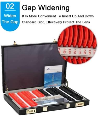 232Pcs Optical Trial Lens Set Aluminum Case Trial Frame Optometry Optician Test 26mm Aperture Plastic Circle - Sphere Lenses Cylinder Lenses Prism - Ophthalmic Trial Case Equipment - Buy Online on GoSupps.com