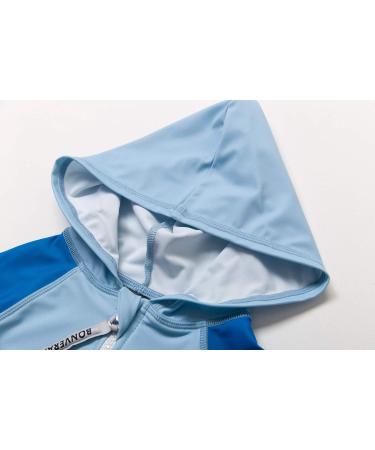 BONVERANO Baby Boys Swimsuit - UPF 50+ Full-Zip Hoodie One Piece Swimwear, 12-18 Months (Blue) - Buy Online on GoSupps.com
