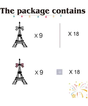 18pcs Eiffel Tower Cupcake Toppers for Girl Lady Women Paris Party Supplies Glitter Paris Cake Topper Decorations Birthday French Themed Party Decorations - Buy Online on GoSupps.com