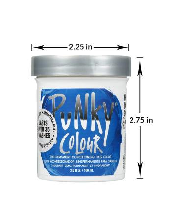 Punky Atlantic Blue Semi-Permanent Hair Color - Vegan, PPD & Paraben Free - 3.5oz (1 Pack) | Lasts up to 35 Washes - Buy Online on GoSupps.com