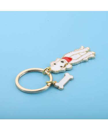 Ensianth Dog Keychain - Perfect Gift for Dog Lovers | Puppy Paw Print Keyring for Dog Owners - Ideal for Moms & Dads - Bedlington Terrier Design - Buy Online on GoSupps.com