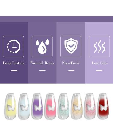 Gel Paint | Gradient Gel Paint Art 8 Color Palette Painting Accessories for Women Girls Manicure Nail Design for Creative Artistic Expression - Buy Online on GoSupps.com