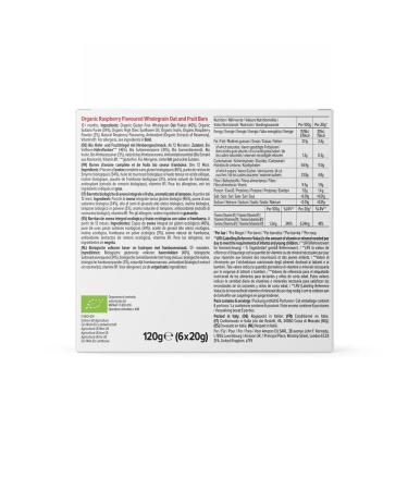 Mama Bear Organic Whole Grain Oat Bars with Raspberry - 20g Pack of 6 | Healthy Snack | International Shipping - Buy Online on GoSupps.com