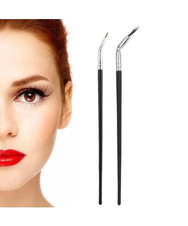 WOBBLO Fan Brush for Mascara 120 Angled Eye Brushes | Multipurpose Makeup Tool for Eyelashes and Eyeliners Eyes Creating the Perfect Makeup