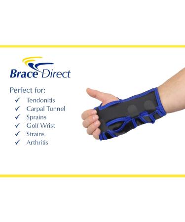 Carpal Tunnel Wrist Brace - Therapeutic Compression Support for Right/Left Hand - Pain Relief Splint for Men & Women - Blue - Buy Online on GoSupps.com