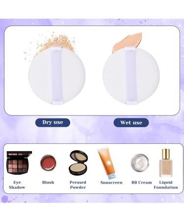 Buy 8-Piece 2.13-Inch Makeup Powder Puff Set - Round Face Puffs with Strap for Setting & Loose Powder - Blue - Ideal for Flawless Finish - Buy Online on GoSupps.com