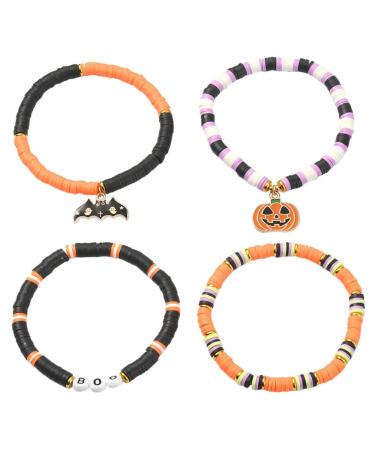 COHEALI 1 Set Bracelets Charm Bracelet Decor Beads Women Beaded Bracelet Wrist Jewelry Bulk Jewelry Festival Jewelry Bead Stretch Bracelet Halloween Jewelry for Teen Girls Clay Miss Letter