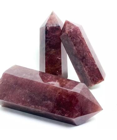 1.2kg-1.5kg Raw Natural Strawberry Crystals Obelisk Large Size Stone Wand 1pc HOMEZHOU (Size : 1PC 1.35KG-1.4KG) - Buy Online on GoSupps.com