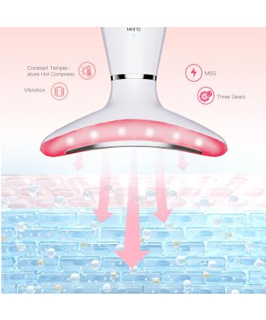 Neck Face Massager 3 Color Modes & Vibration Facial Sculpting Tool for Double Chin & Skin Care (White) International Shipping Available - Buy Online on GoSupps.com
