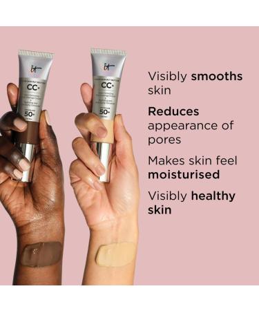 IT Cosmetics CC+ Cream SPF 50 Full-Coverage Foundation & Concealer with Confidence in a Cream Moisturizer - 32ml - Buy Online on GoSupps.com