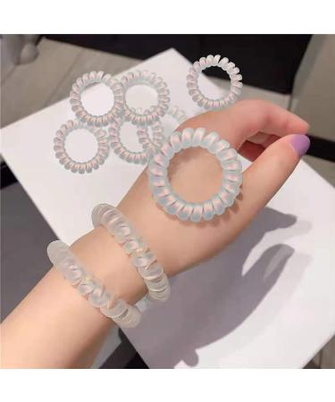 Buy Tangger 15pcs Spiral Hair Ties - Elastic Telephone Cable Ponytail Holders for Women - Buy Online on GoSupps.com