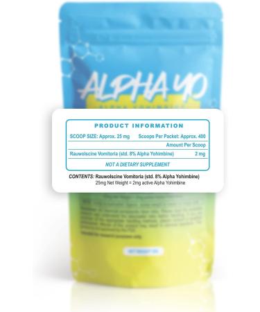 Alpha Yohimbine 2mg Scoop | Rauwolscine Vomitoria Extract | 400+ Scoops | 10g Packet - Buy Online on GoSupps.com