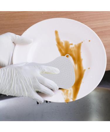 Besreey Silicone Sponges for Dishes Multipurpose Dishwashing Sponge with Silicone Brush | Quick-Drying Multi-Use Kitchen Sponge Kitchen Scrubber Pot Scrubber for Plates Dishes Pans White - Buy Online on GoSupps.com