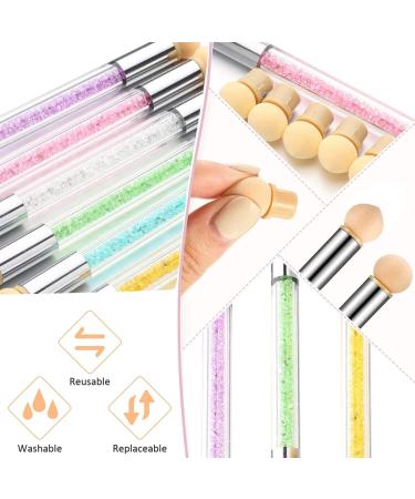 Shop Luliyldj Nailart - Double-Headed Color Curve Tool & Sponge Brush Applicator with 4 Replacement Heads | International Shipping Available - Buy Online on GoSupps.com